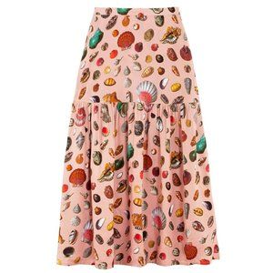 Samantha Pleet Freda Skirt in Seashell Print Size 8
